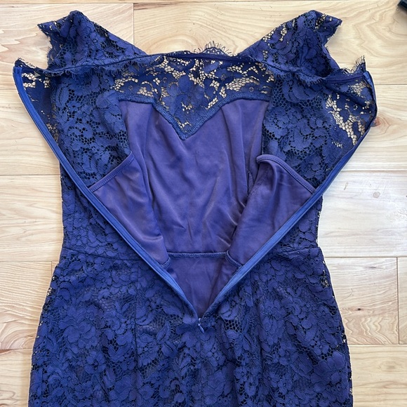Miusol Deep Purple Retro Lace Dress | Large - Picture 7 of 9